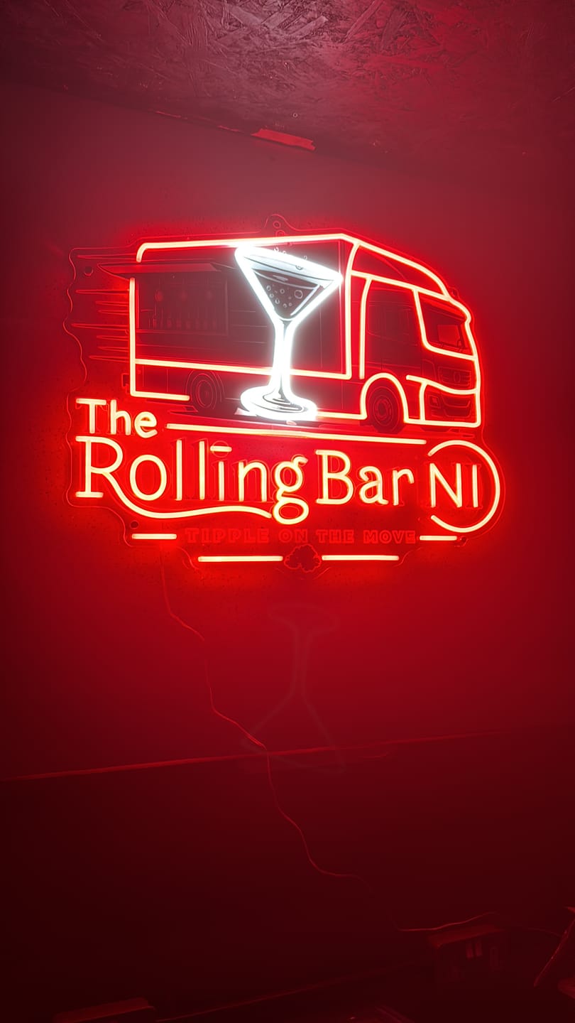 Customer photo review of THE ROLLING BAR | LED Neon Sign
