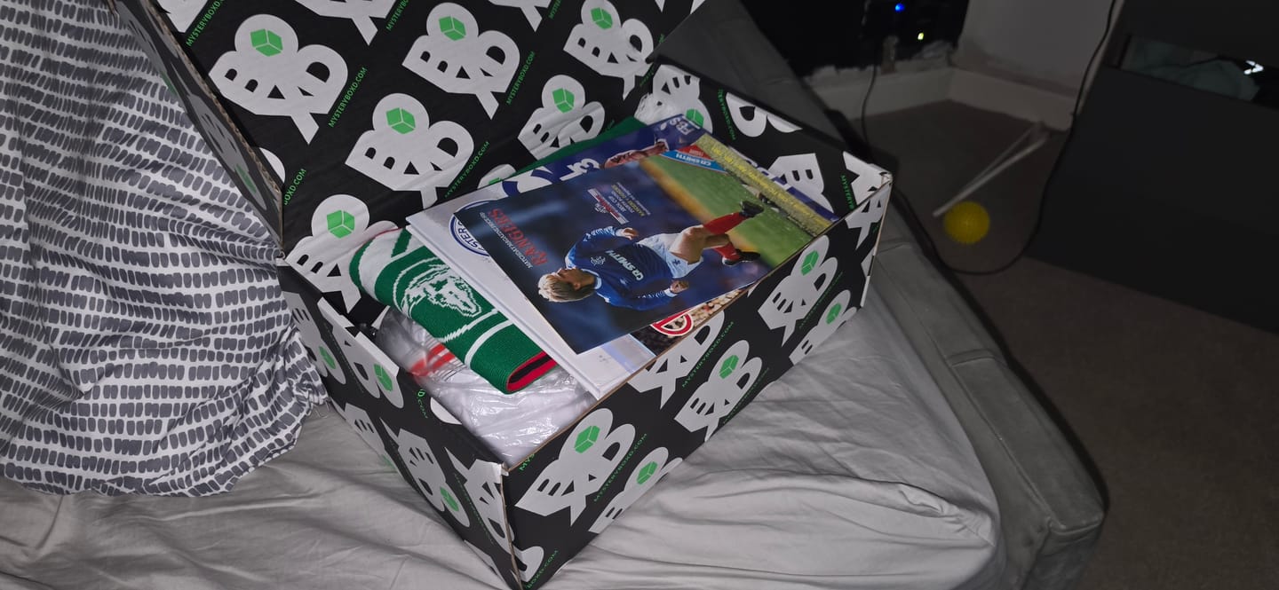 Customer photo review of Men’s Football Mystery Gift Plus Box