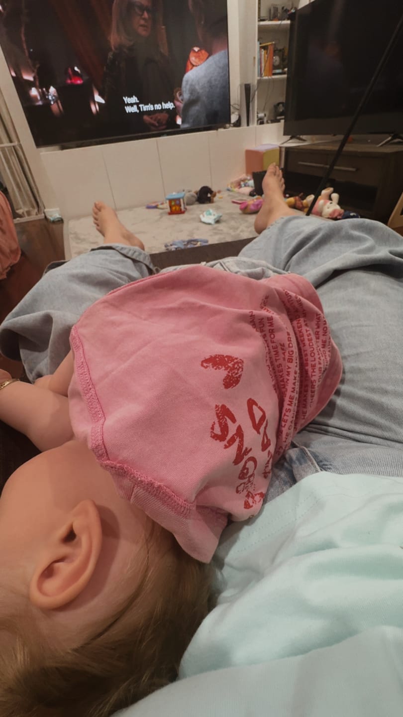 Customer photo review of Love dad tee - Rosa