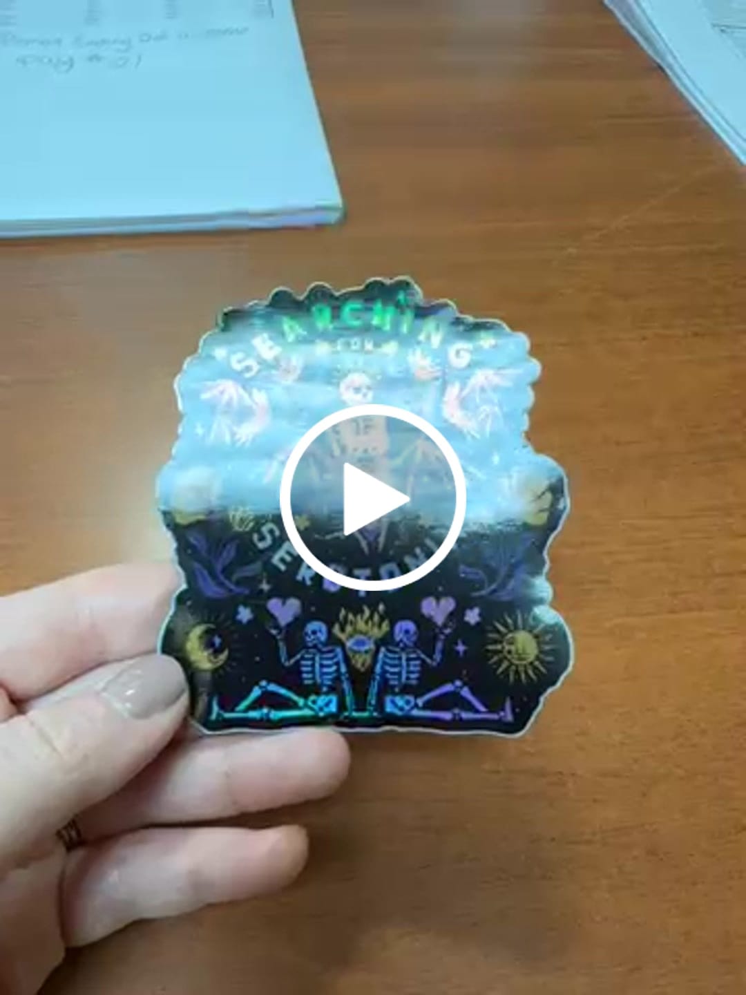 Customer video review of Searching For Serotonin Sticker
