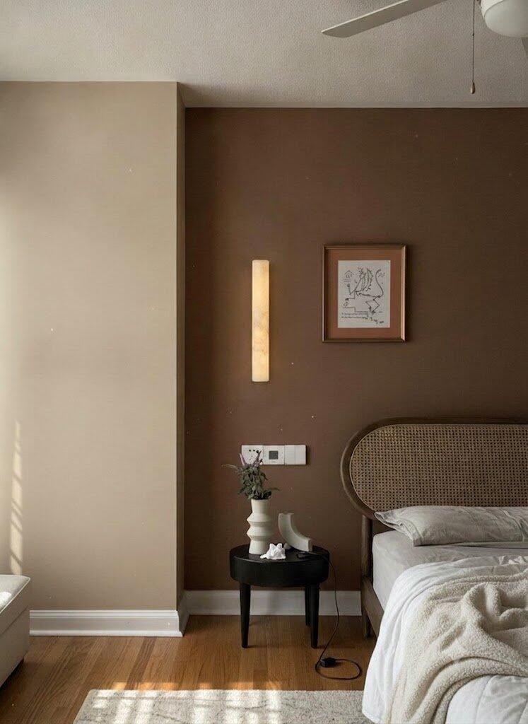 Customer photo review of Slim Alabaster Column Wall Sconce, Wall Light, Integrated LED