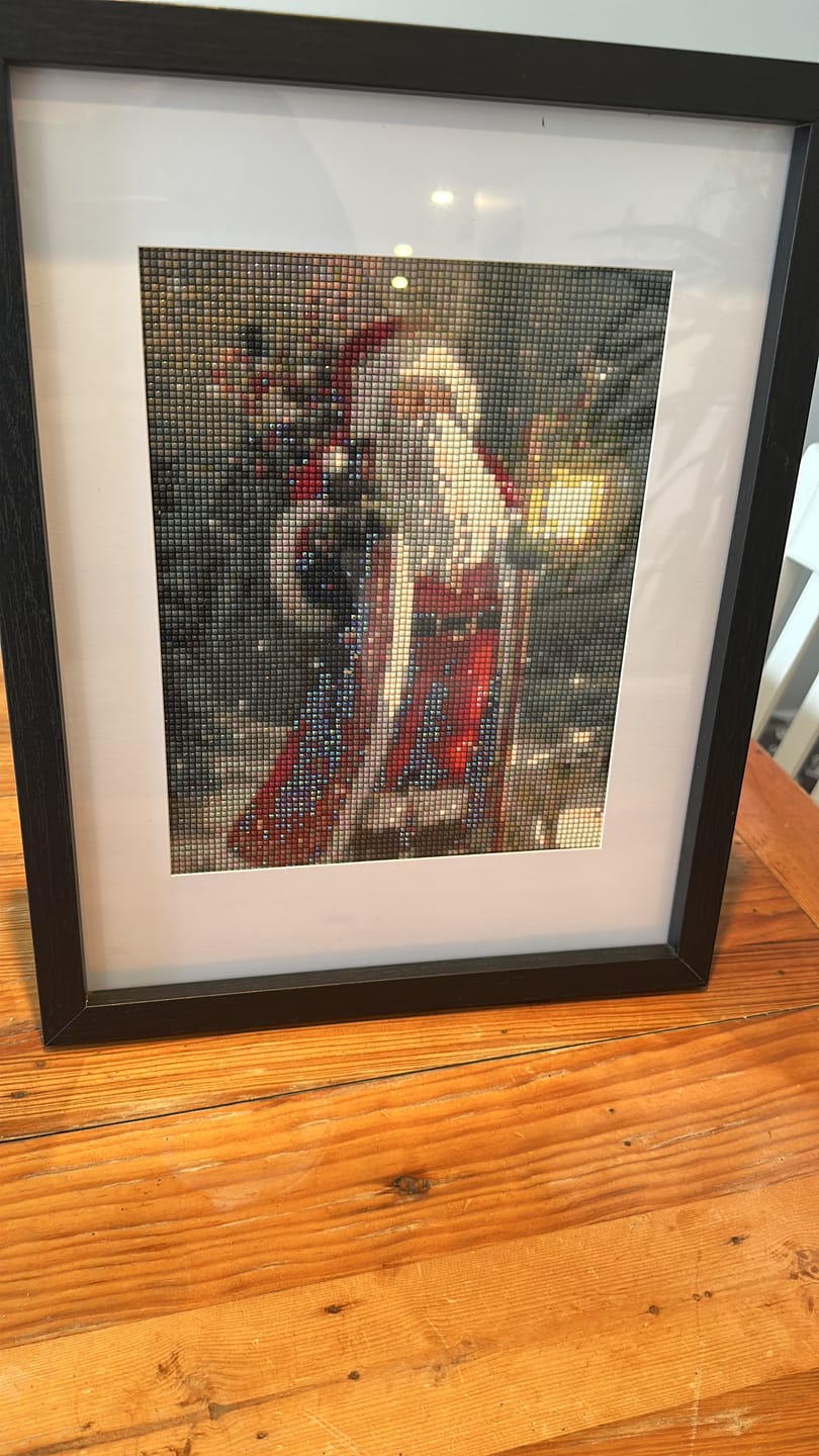 Customer photo review of Full Drill - 5D DIY Diamond Painting Kits Fantasy Winter Night Santa Claus