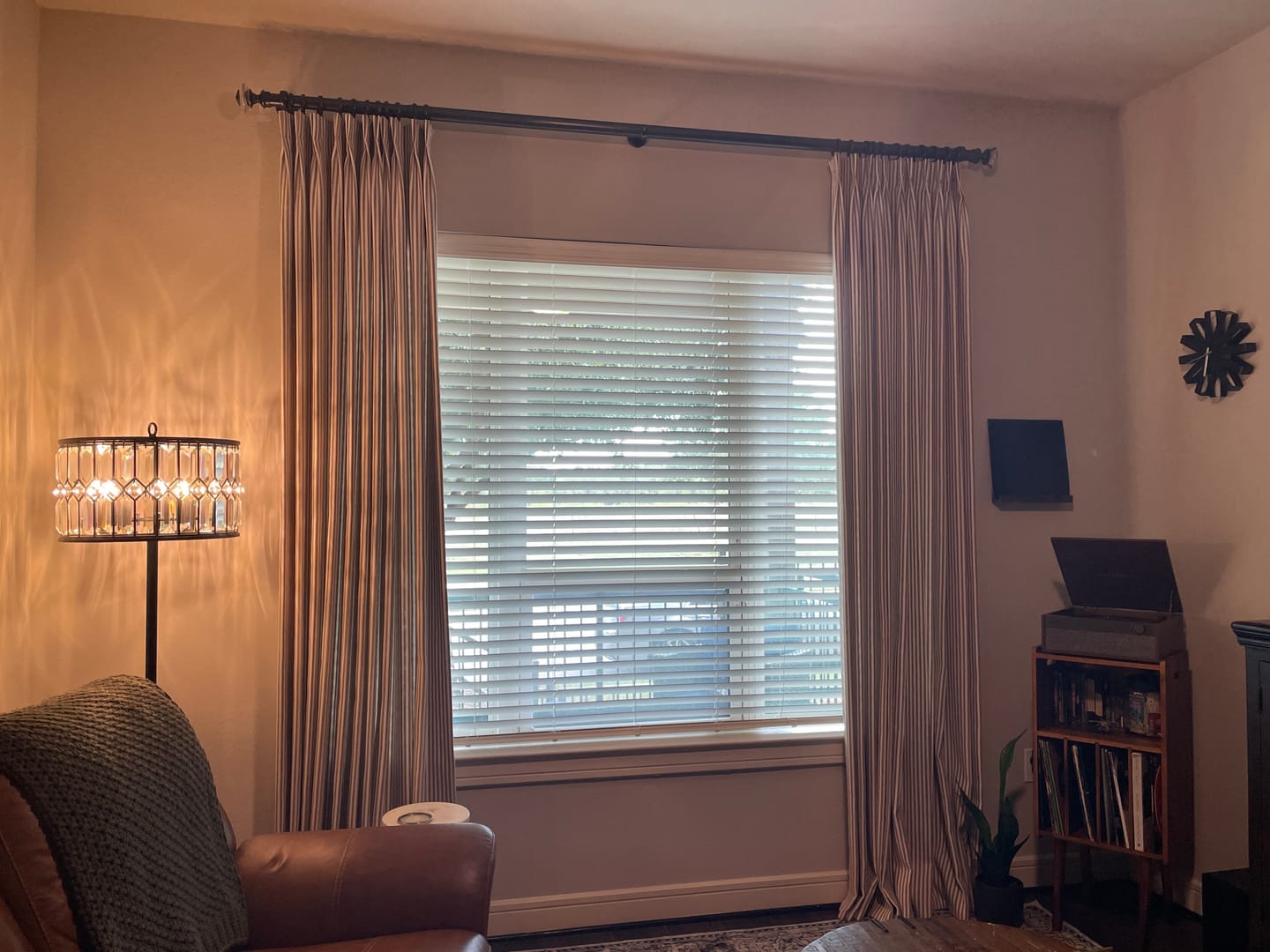 Customer photo review of Zaria Linen Stripe Curtains