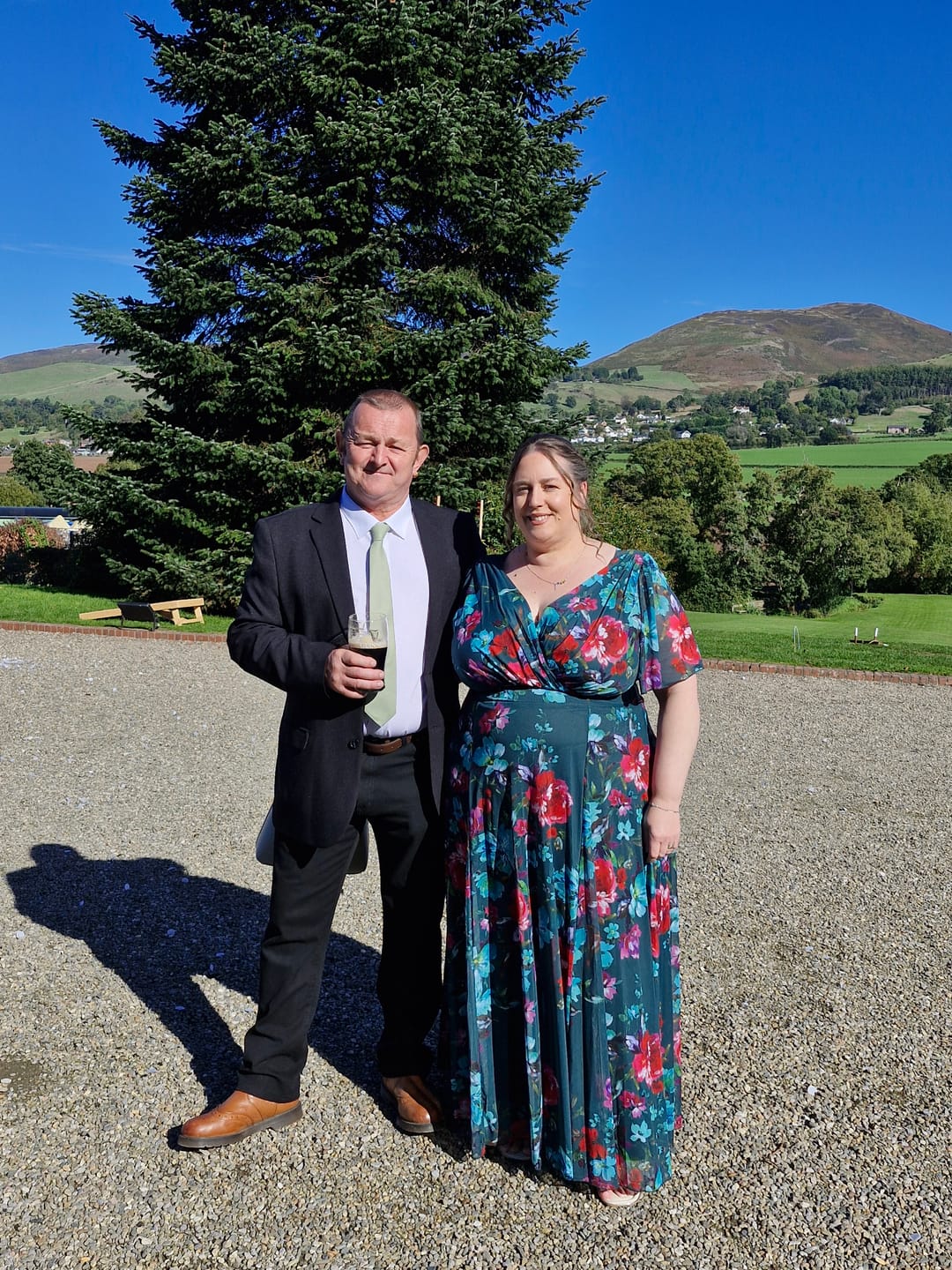 Customer photo review of Isabelle Dark Green Red Float Sleeve Maxi Dress