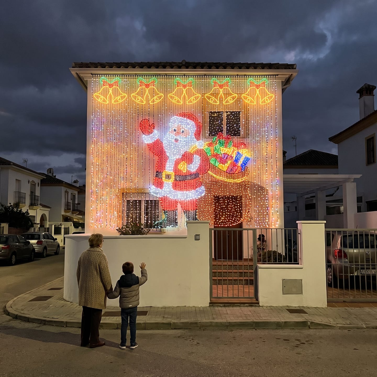 Customer photo review of Cortina de luces LED inteligente · fachadas, balcones e interior