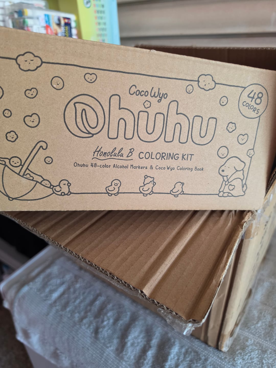 Customer photo review of Ohuhu x Coco Wyo Cozy Mood Coloring Kit, Honolulu B 48 Colors Alcohol Markers with Brush & Fine Dual Tips, Coloring Book with Mood Tracker Pages