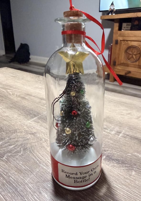 Customer photo review of Christmas Whisper Bottle™