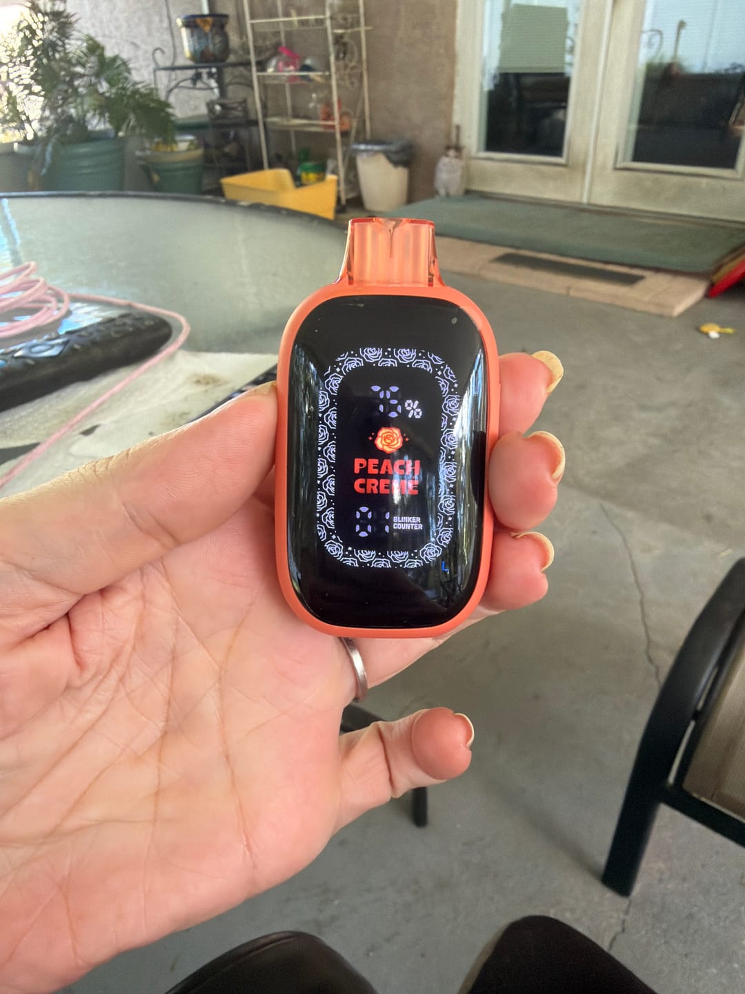 Customer photo review of Peach Creme THCa Vape