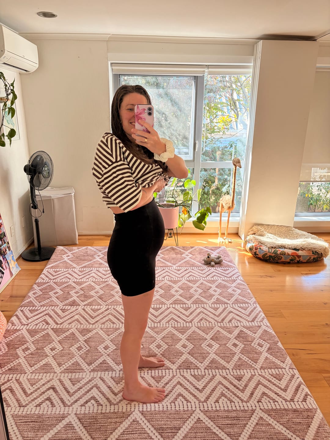 Customer photo review of postpartum compression mini short
