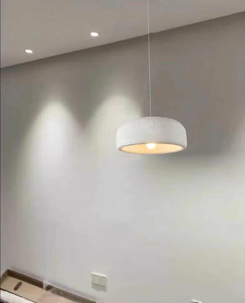 Customer photo review of Modern Pendant Light, White Polystyrene Shade, 40 cm, Adjustable