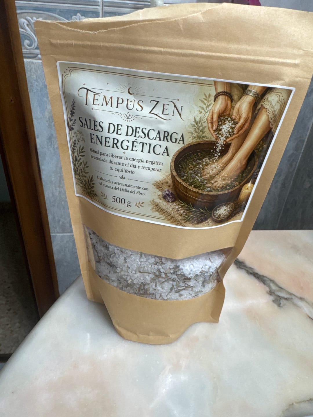 Customer photo review of Placa de Selenita con Árbol de la Vida || Limpieza de Minerales