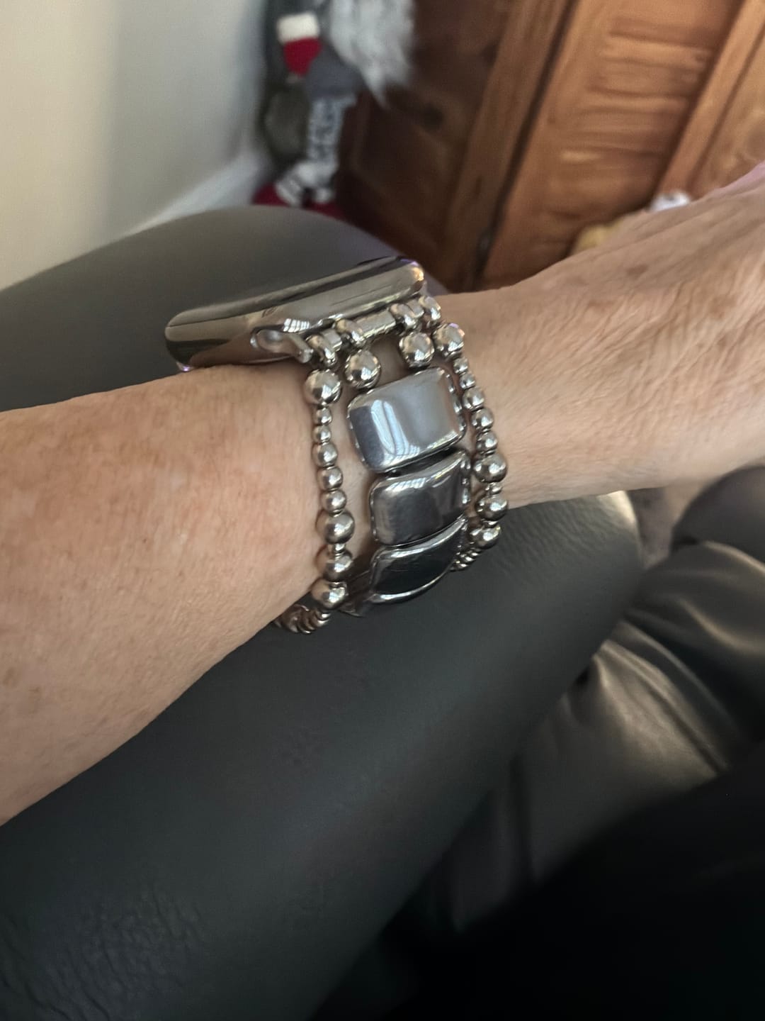 Customer photo review of Chic Chakra Stretch Apple Watch Strap