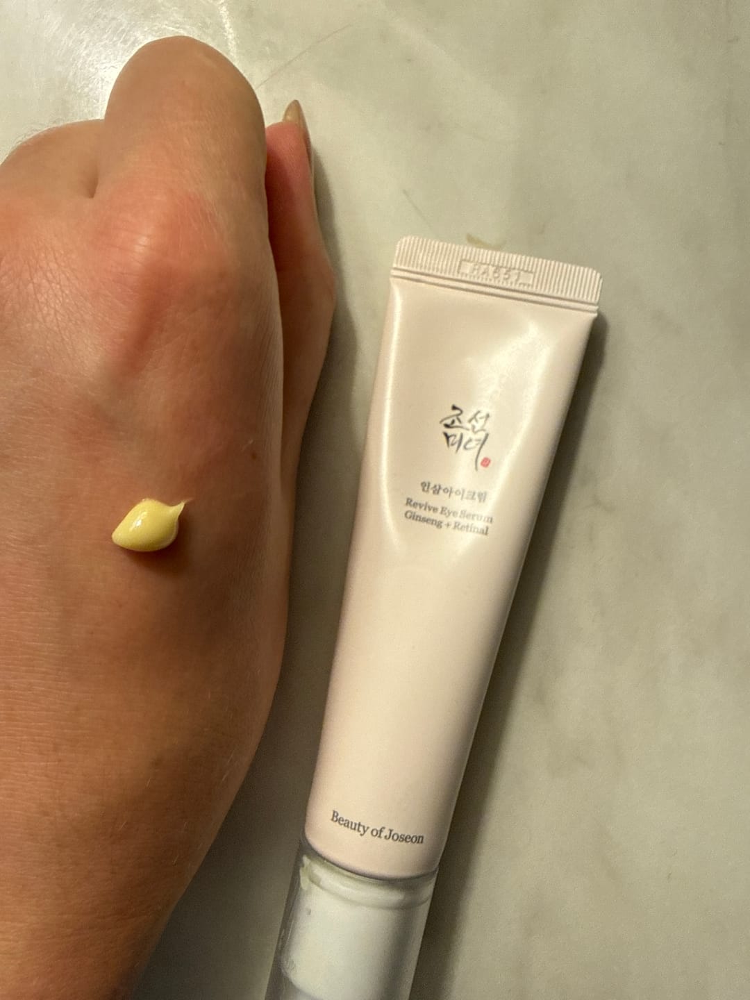 Customer photo review of Acu serums ar žeņšeņu un retinālu Beauty Of Joseon Revive Eye Serum Ginseng + Retinal