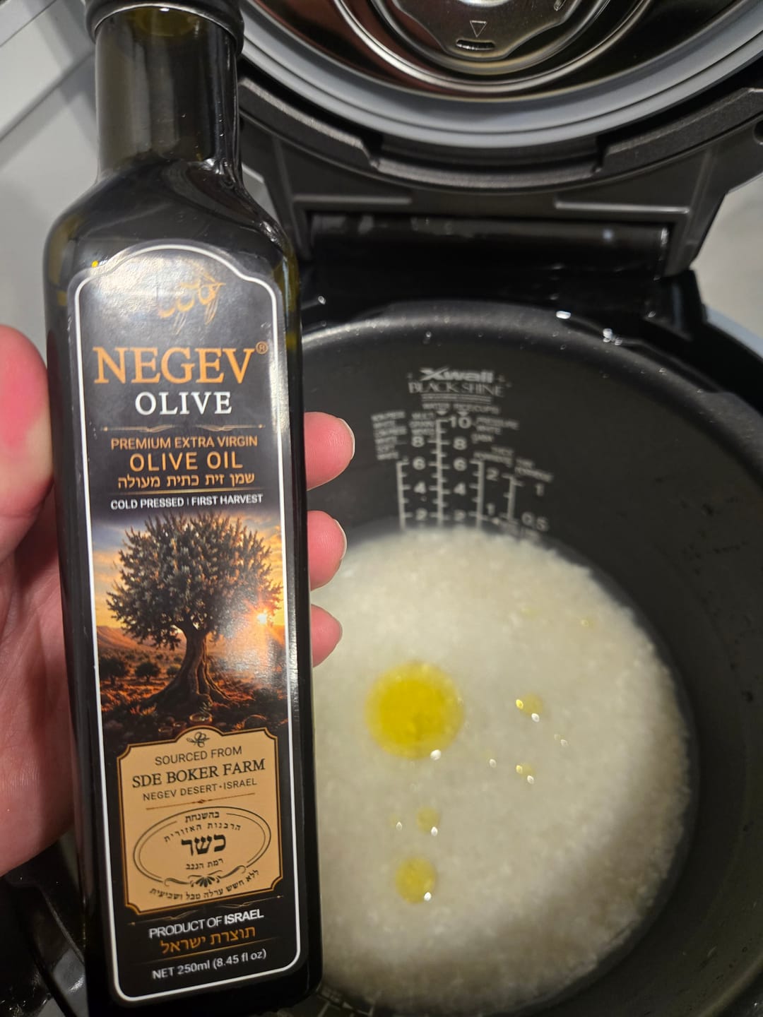 Customer photo review of NEGEV Israeli Extra Virgin Olive Oil כשר
