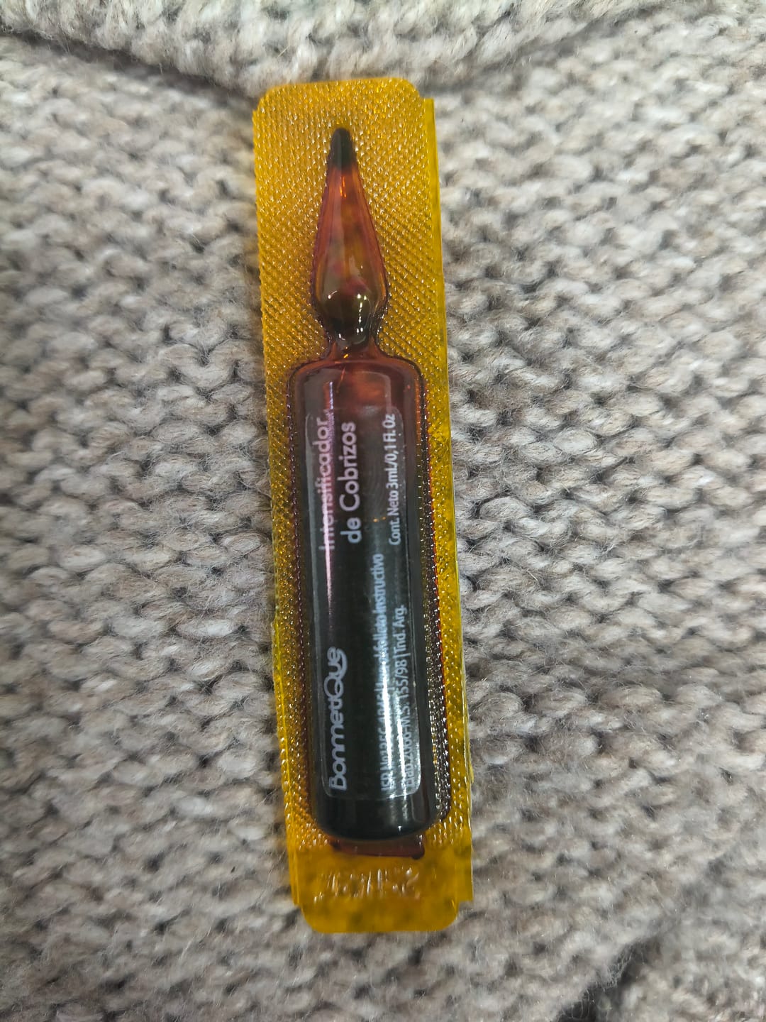 Customer photo review of Ampolla Capilar Intensificador Cobrizos Bonmetique