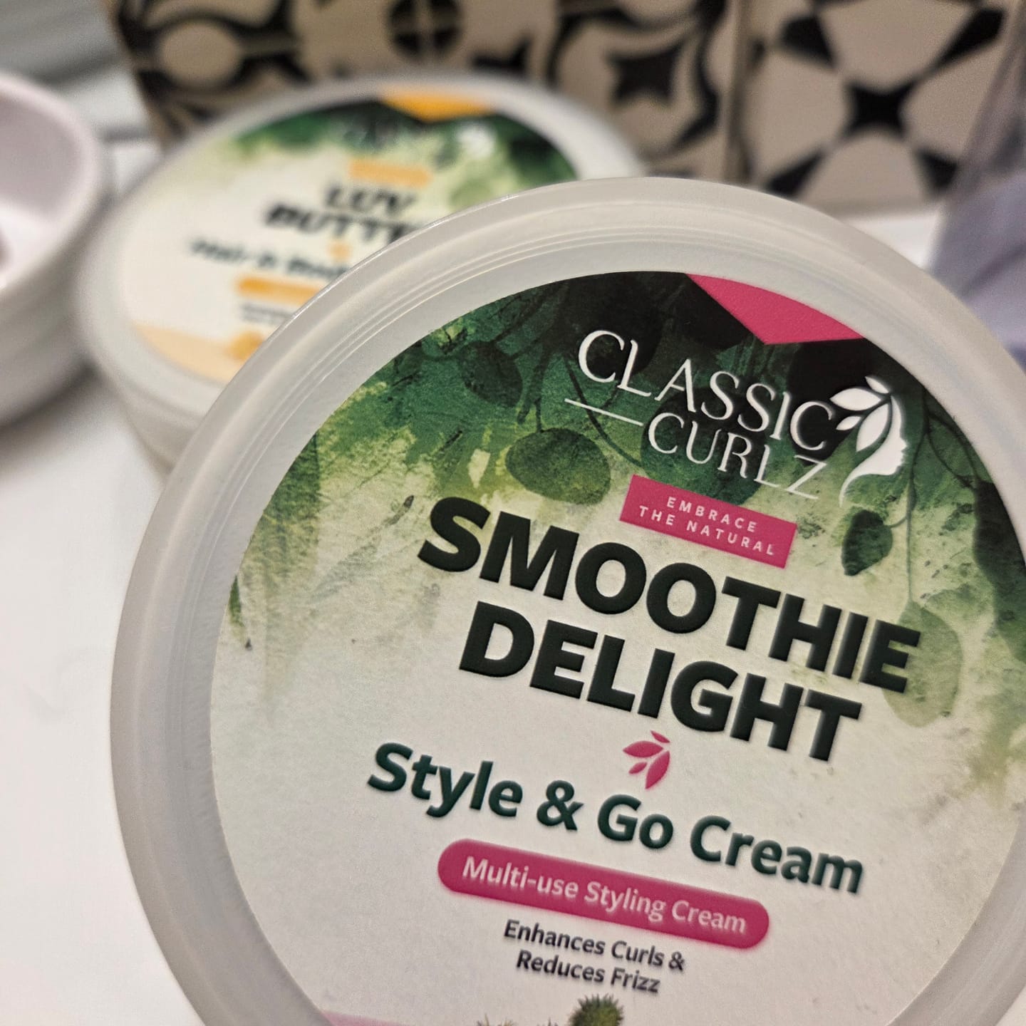 Customer photo review of Classic Curlz Moisture Duo Bundle — Smoothie Delight and Luv Butter Styling and Sealing Set