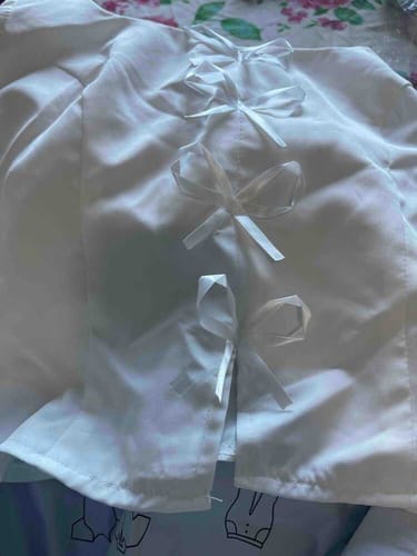 Customer photo review of Ninonine "Camille" | Bow-Accent Halterneck Corset Top