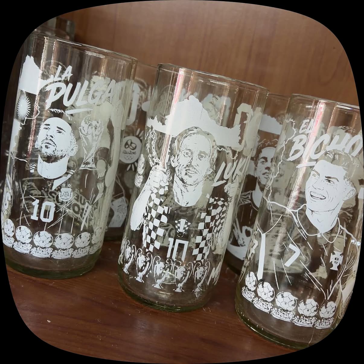 Customer photo review of GOAT GLASS - Juego de 6 Vasos