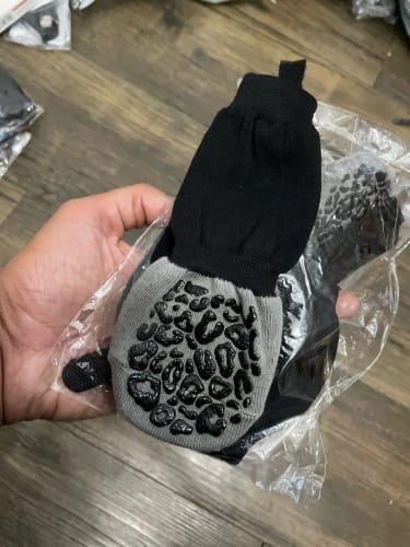 Customer photo review of Anti-Slip Dog Socks for Slippery Floors