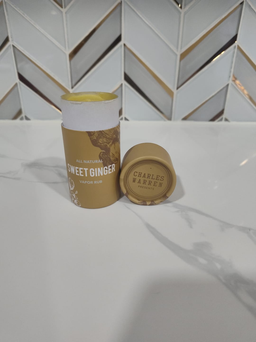Customer photo review of Sweet Ginger Vapor Rub Stick