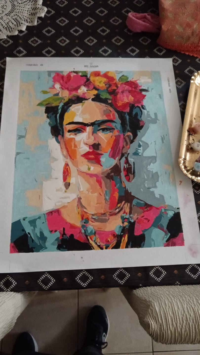 Customer photo review of Expressive Frida | Paint by Number
