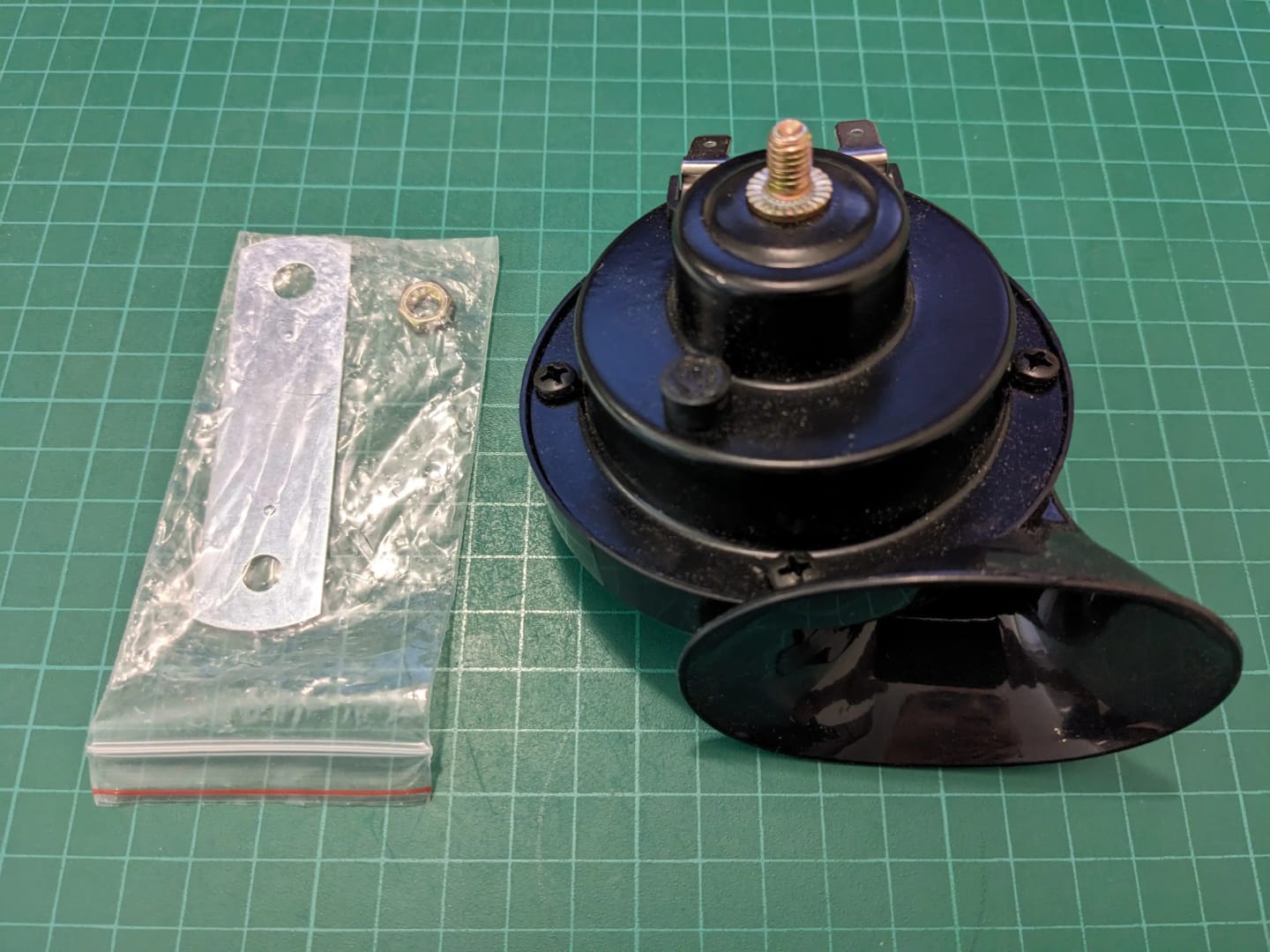 Customer photo review of Loud 12V Snail Horn for Golf Carts, Red or Black, Single or Pair