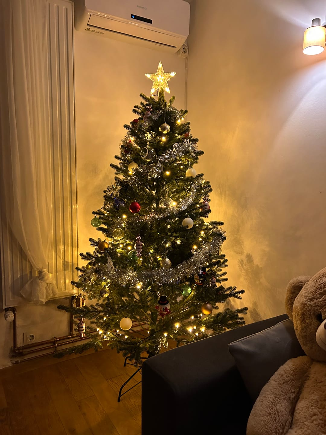 Customer photo review of Brad artificial de Crăciun Alpin, verde, 3D, 180 cm
