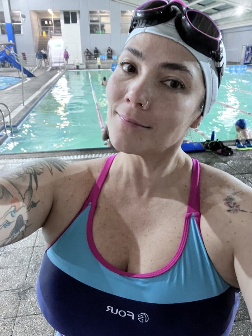 Customer photo review of Traje de Baño Natación Mujer Four Vortex