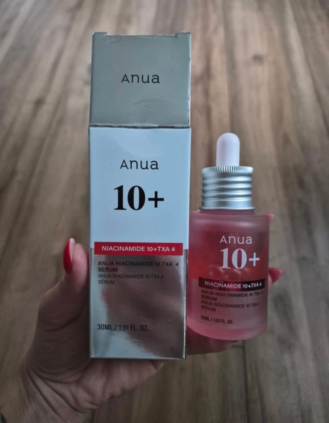 Customer photo review of Balinošs serums ar traneksāmskābi Anua Niacinamide 10% + TXA 4% Serum