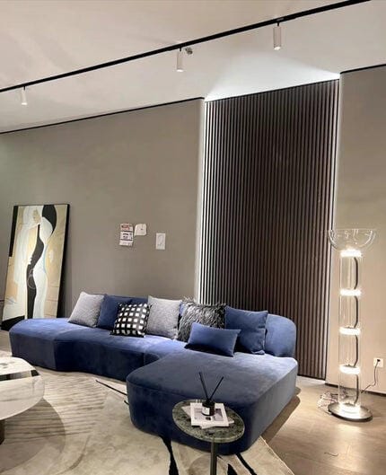 Customer photo review of Black Floor Lamp, Clear Glass Cylinders, LED, Up to 160 cm