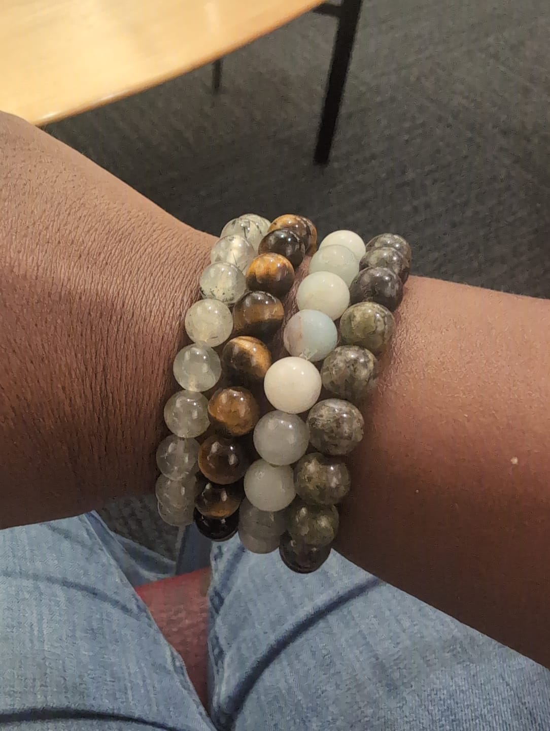 Customer photo review of Prehnite Bracelet