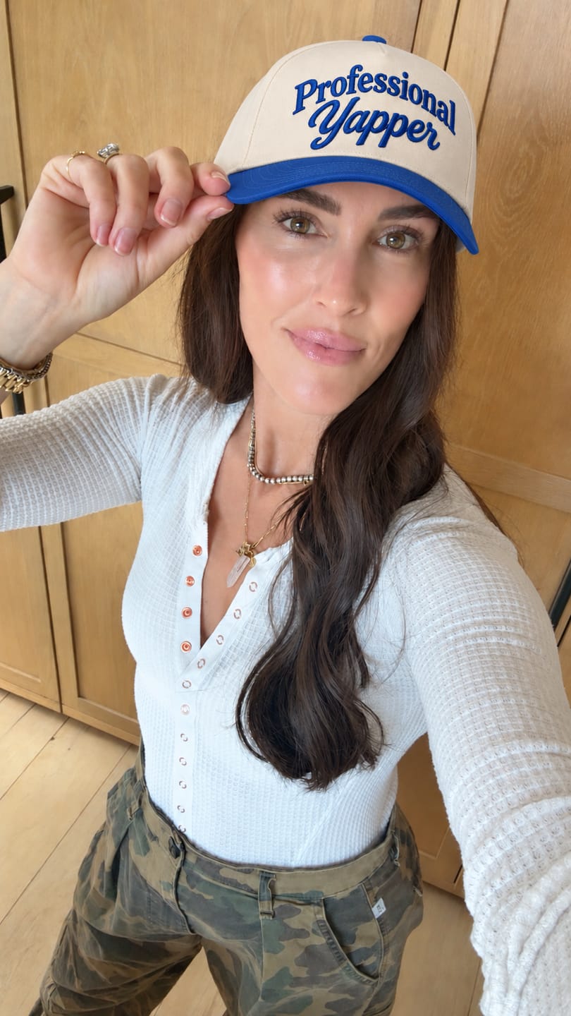 Customer photo review of Professional Yapper Hat, Chatty Gen Z Slang Snapback