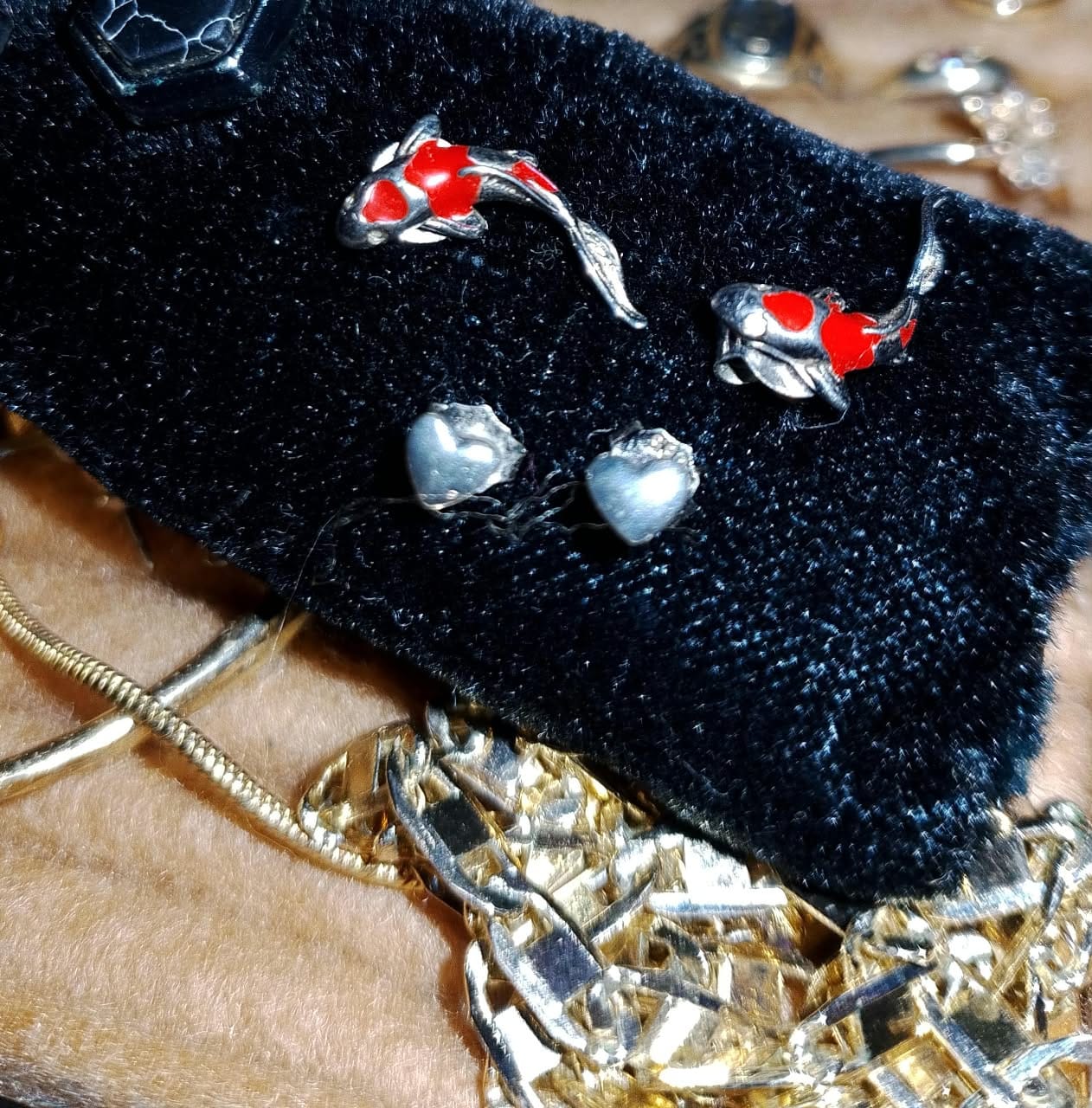 Customer photo review of Aretes Peces Koi - Plata .925
