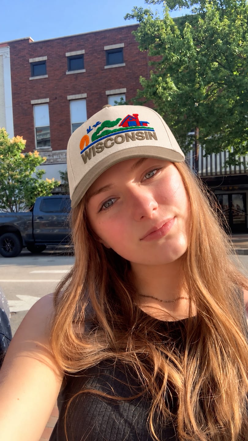 Customer photo review of Retro Wisconsin Snapback Hat - Vintage State Pride Snapback Hat