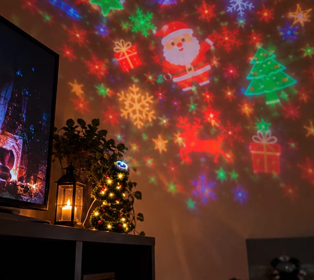 Customer photo review of Proyector Navideño USB