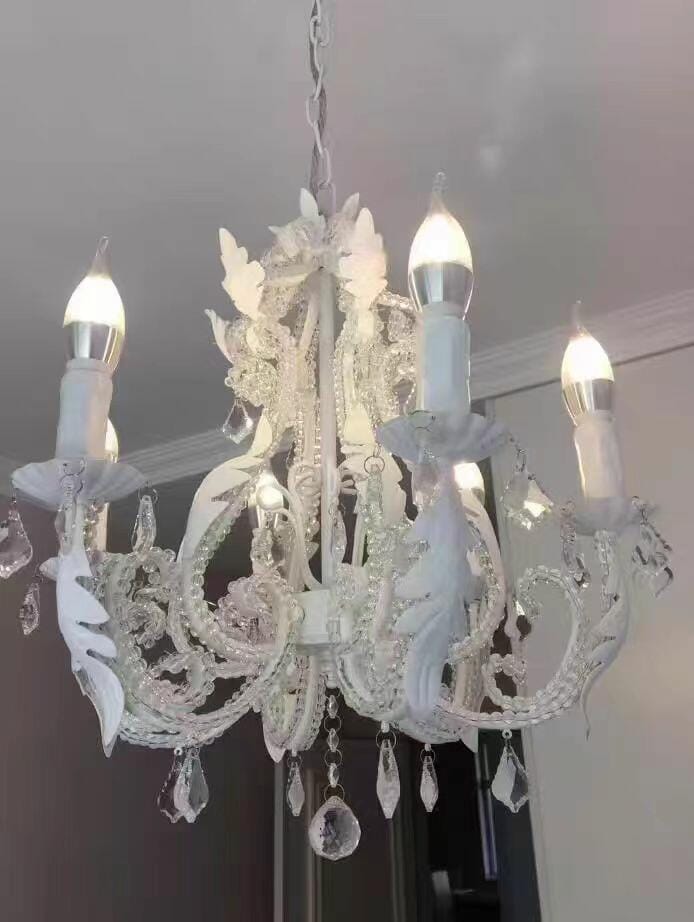 Customer photo review of White Crystal Pendant Light, Candle-Style Chandelier, 40 cm