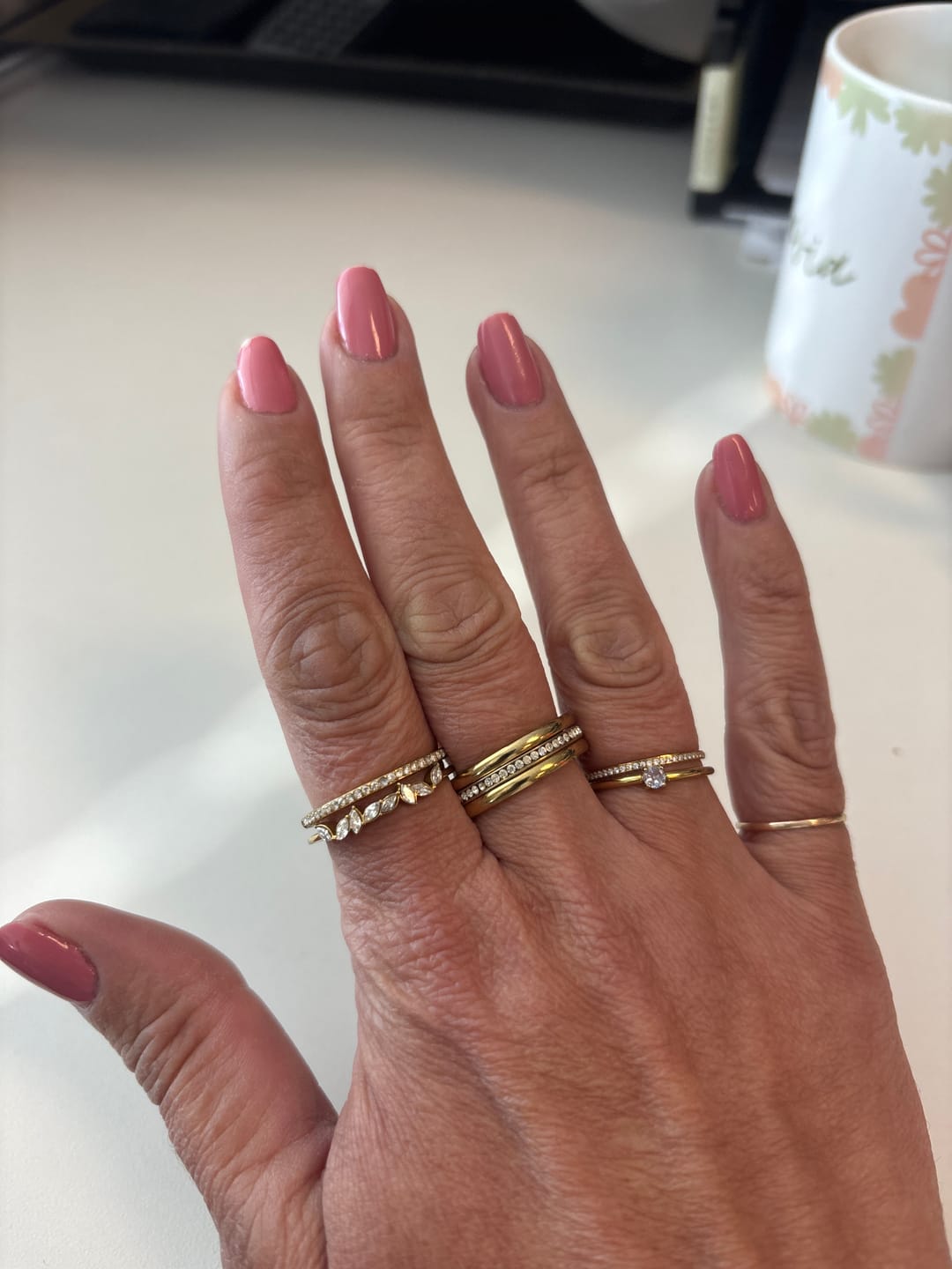 Customer photo review of 18K Gold Mia Crystal Ring