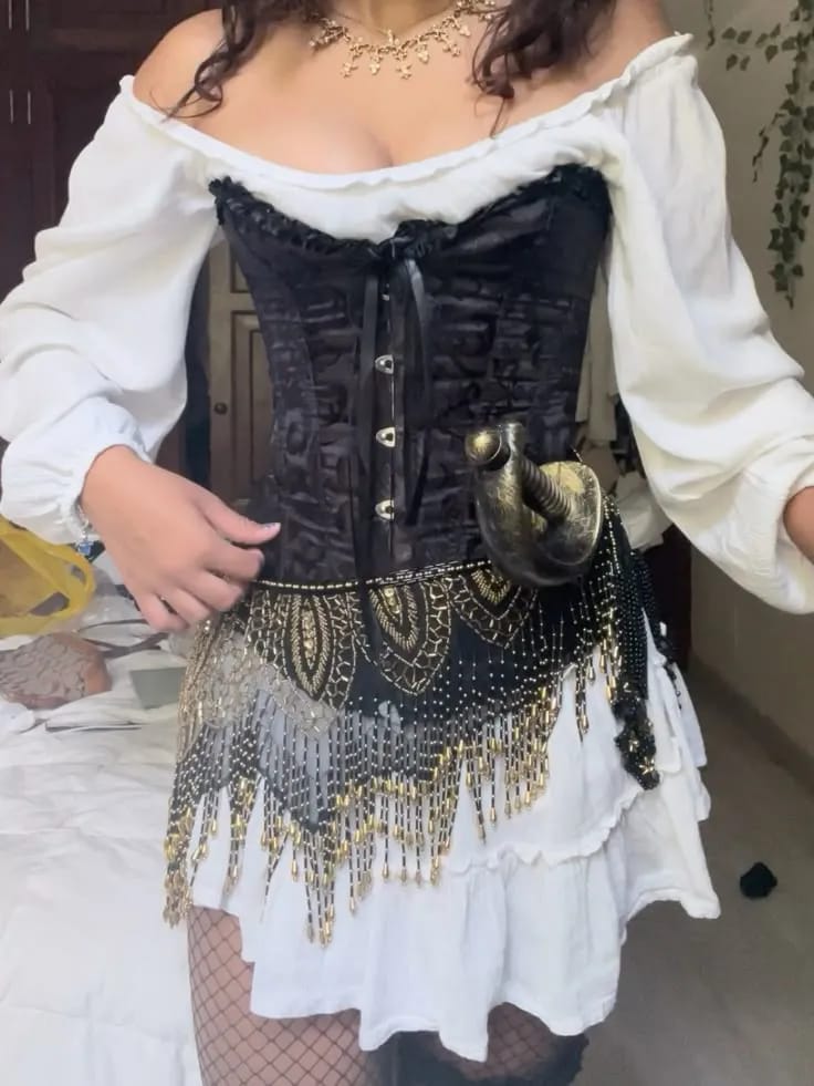 Customer photo review of Overbust Steampunk corset