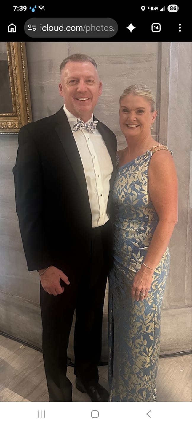 Customer photo review of French Blue Floral Pocket Square