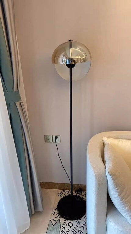 Customer photo review of Black Floor Lamp with Dome Shade, Weighted Base, 155 cm