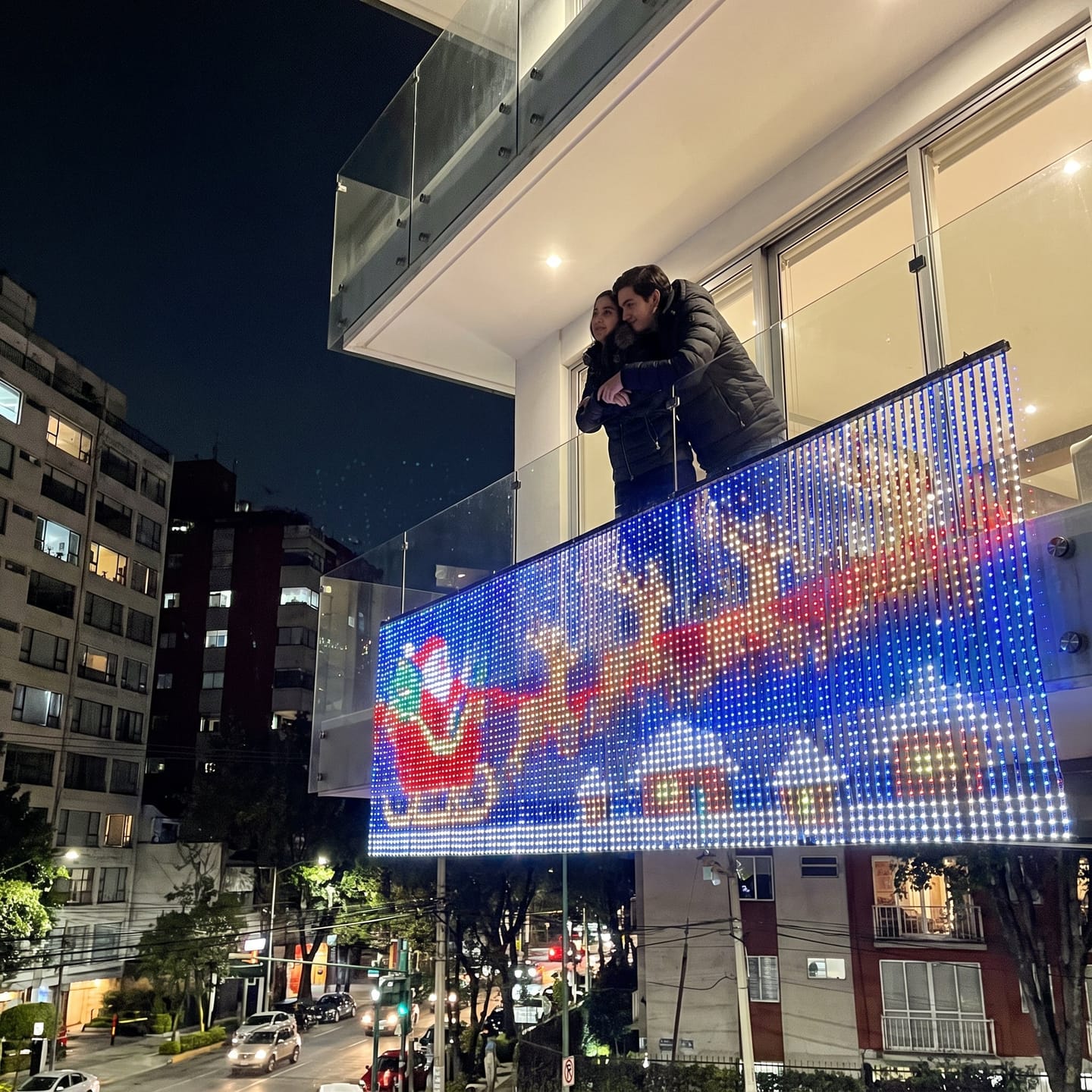 Customer photo review of Cortina de luces LED inteligente · fachadas, balcones e interior