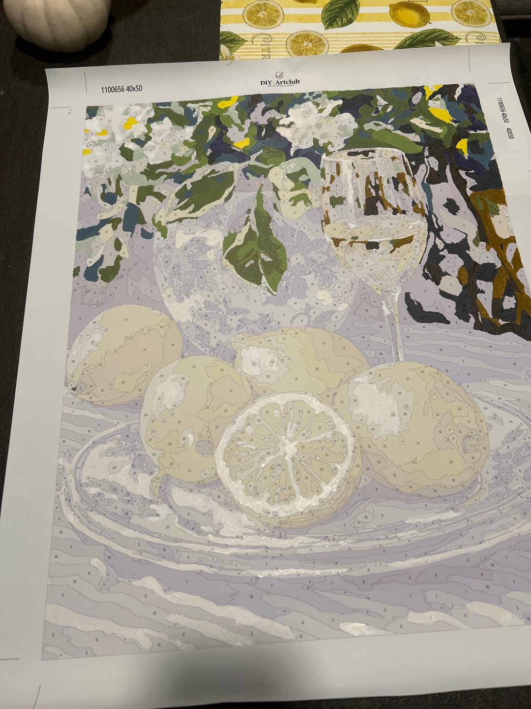 Customer photo review of Lemons and Wine | Paint by Numbers