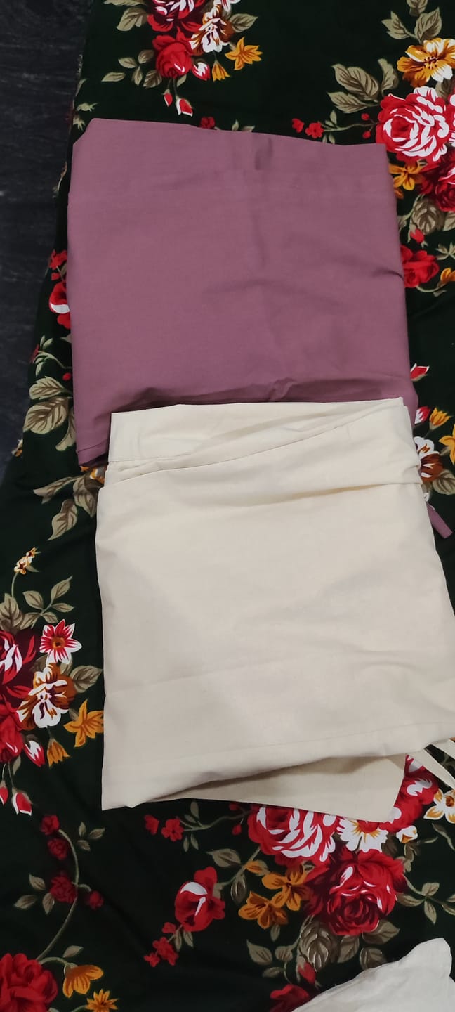 Customer photo review of Women Rose Taupe Cotton Straight Pant