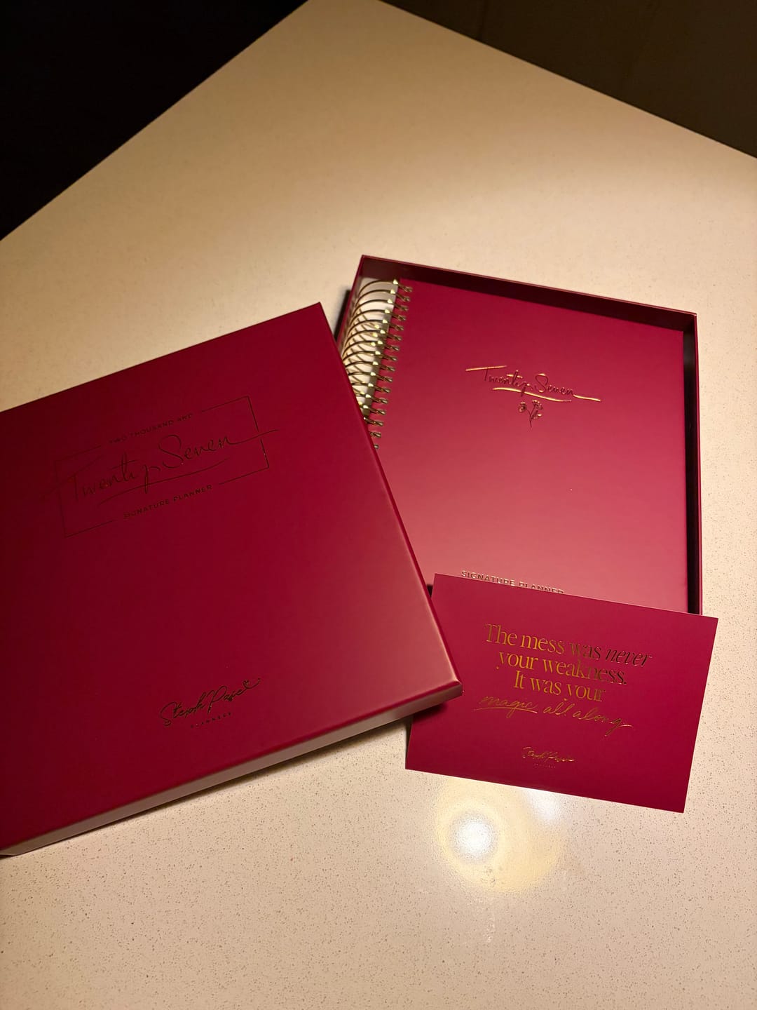 Customer photo review of 2027 Signature Weekly Planner - Berry