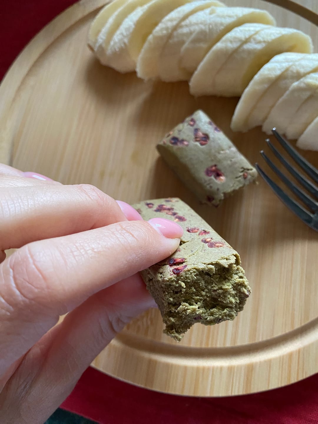 Customer photo review of Matcha + Raspberry x10 шт.