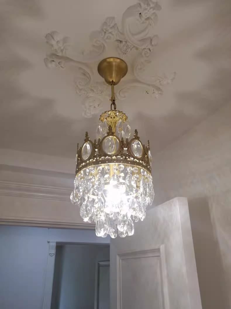 Customer photo review of Copper Pendant Light, Crystal Tiered Chandelier, 24 to 48 cm