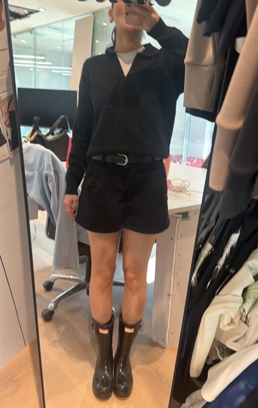 Customer photo review of Plush Knit Collared Sweater