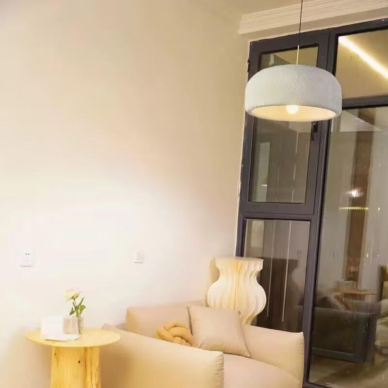 Customer photo review of Modern Pendant Light, White Polystyrene Shade, 40 cm, Adjustable