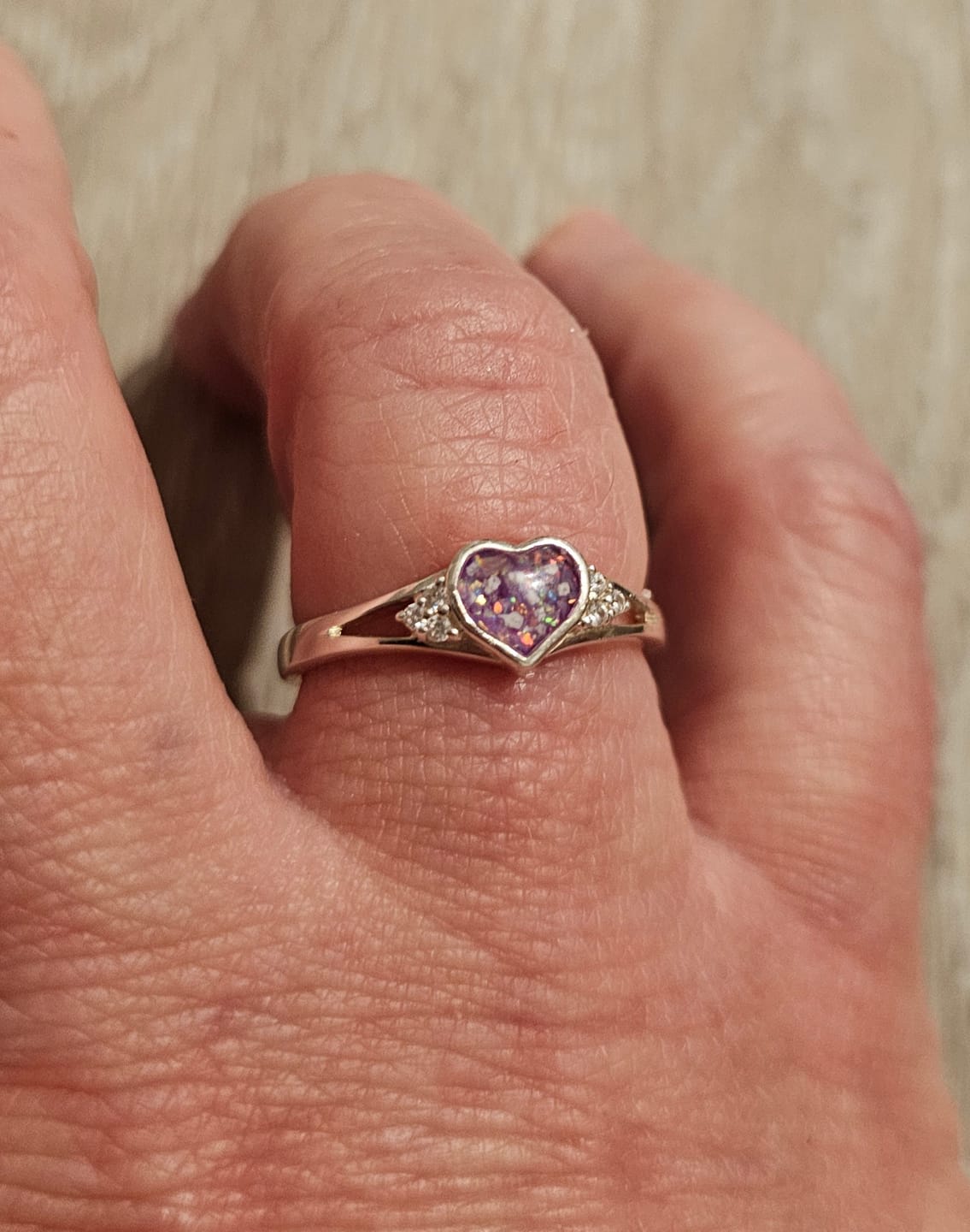 Customer photo review of Helena Heart Ring