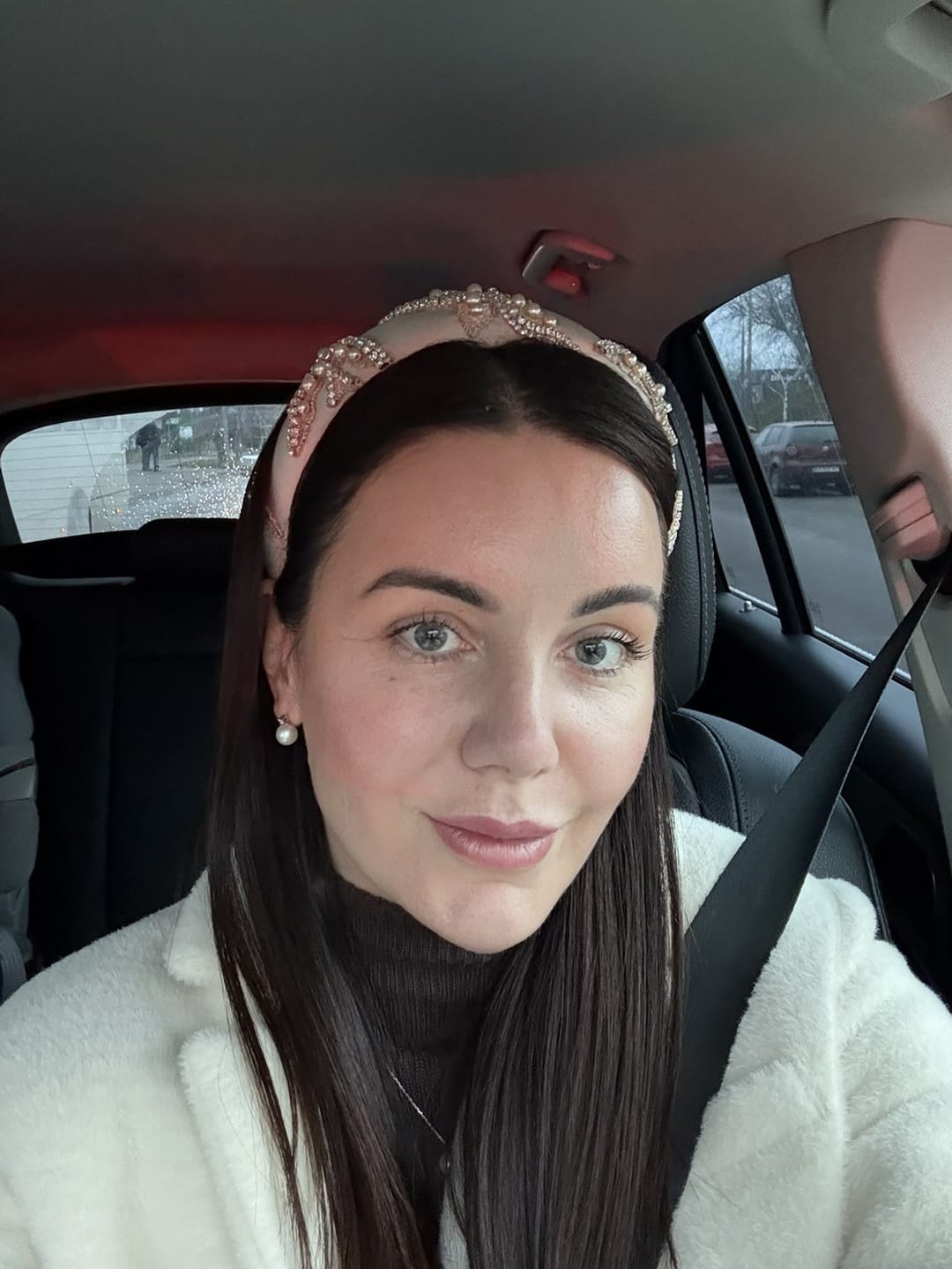 Customer photo review of Kristen Ivory Headband